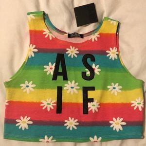 AS IF DIMEPIECE cropped tank
